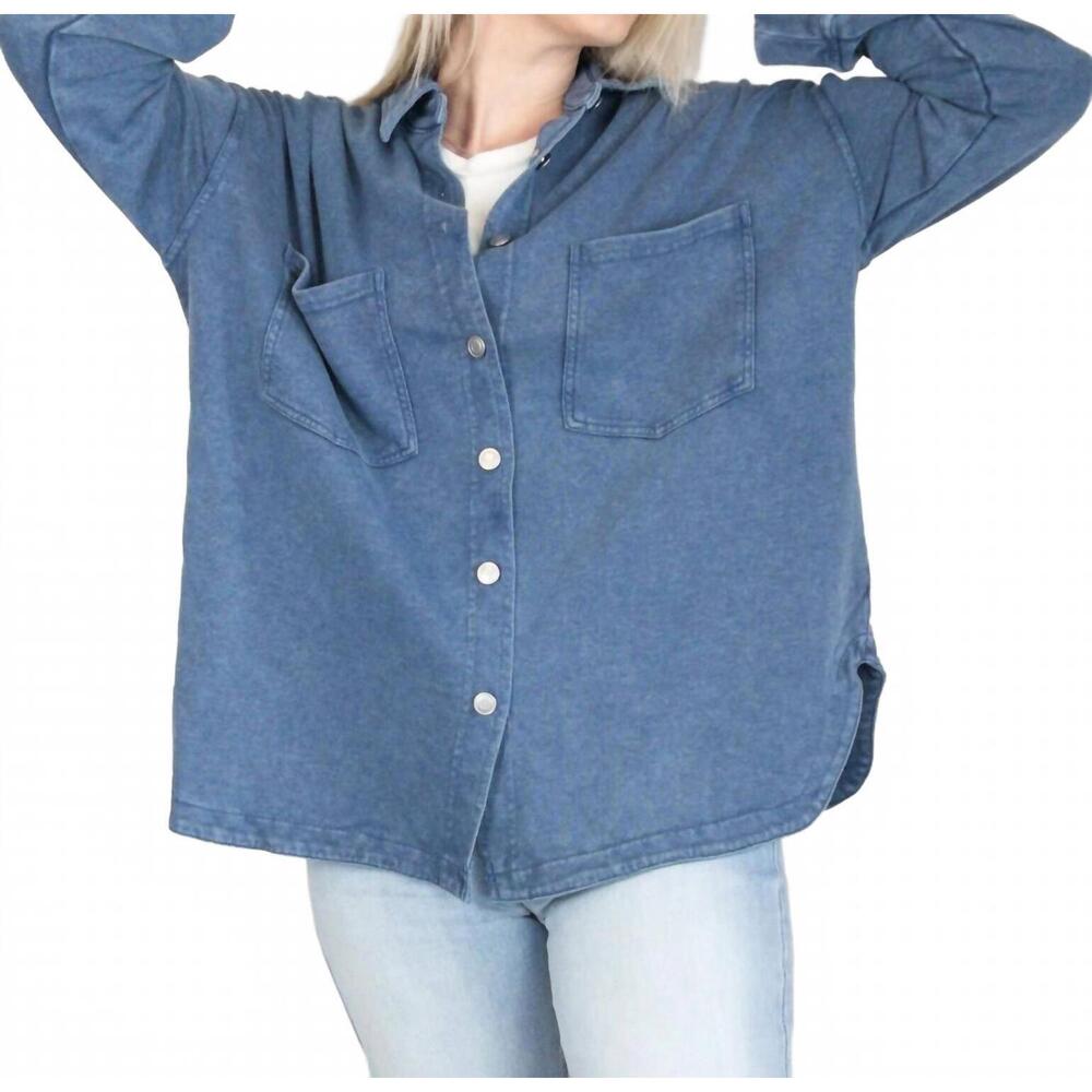 NEW PANACHE APPAREL super soft button down shirt in dark blue